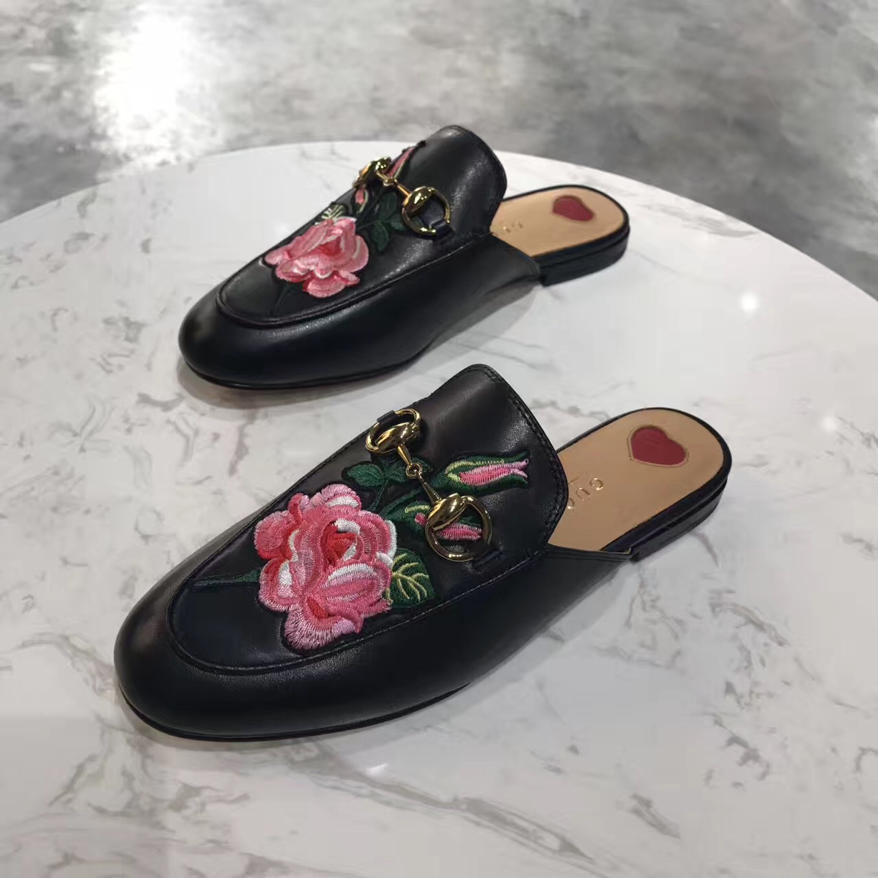 gucci flower heels