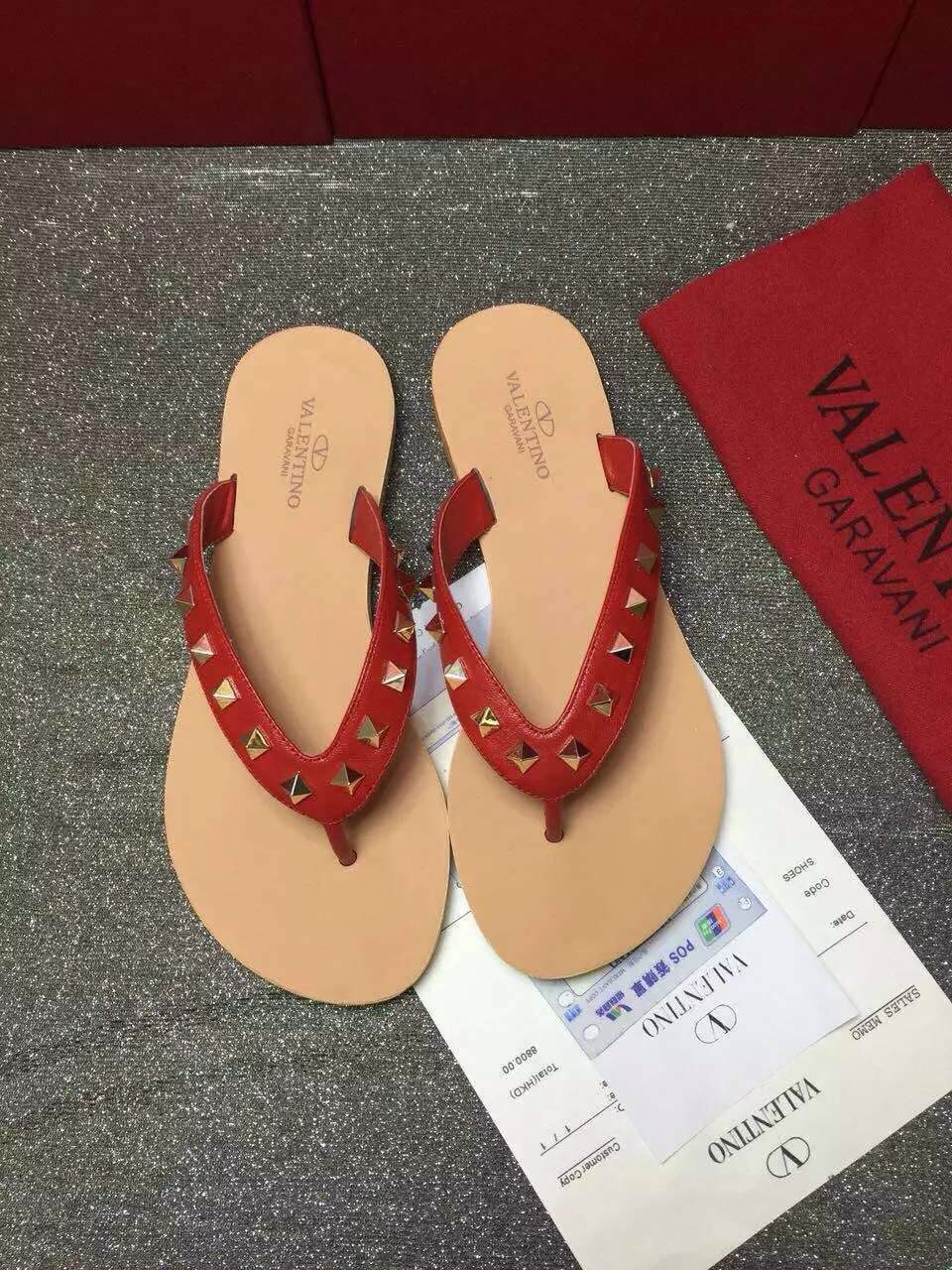 valentino calfskin sandals stud Slipper shoes