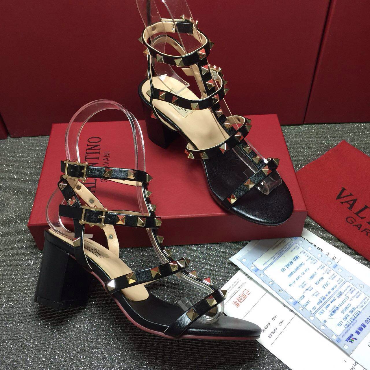 valentino sandals heels gold stud shoes