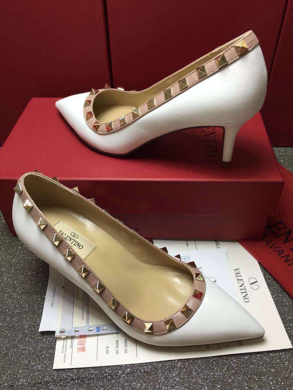 valentino smooth calfskin stud sandals heels shoes