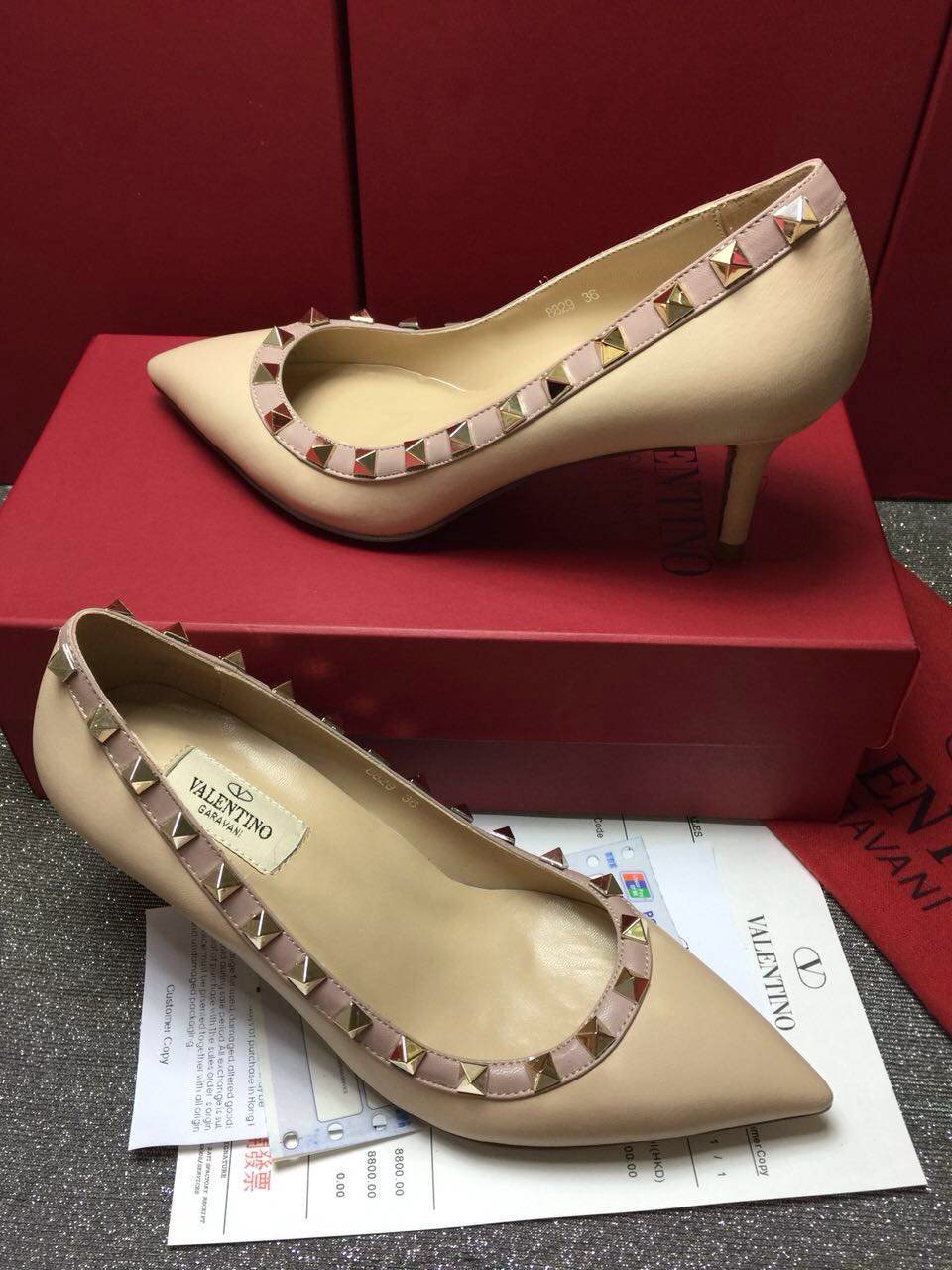 valentino smooth calfskin stud sandals heels shoes