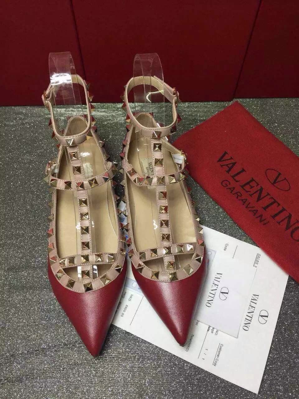 valentino sandals flats stud shoes