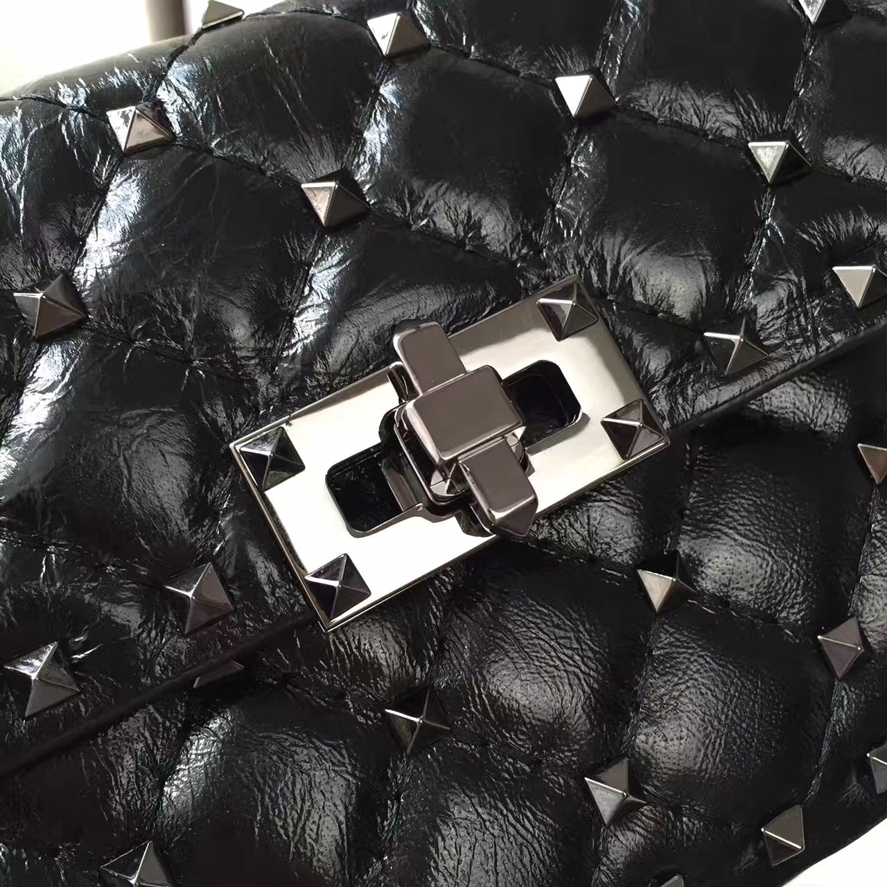 valentino small rockstud black handbags