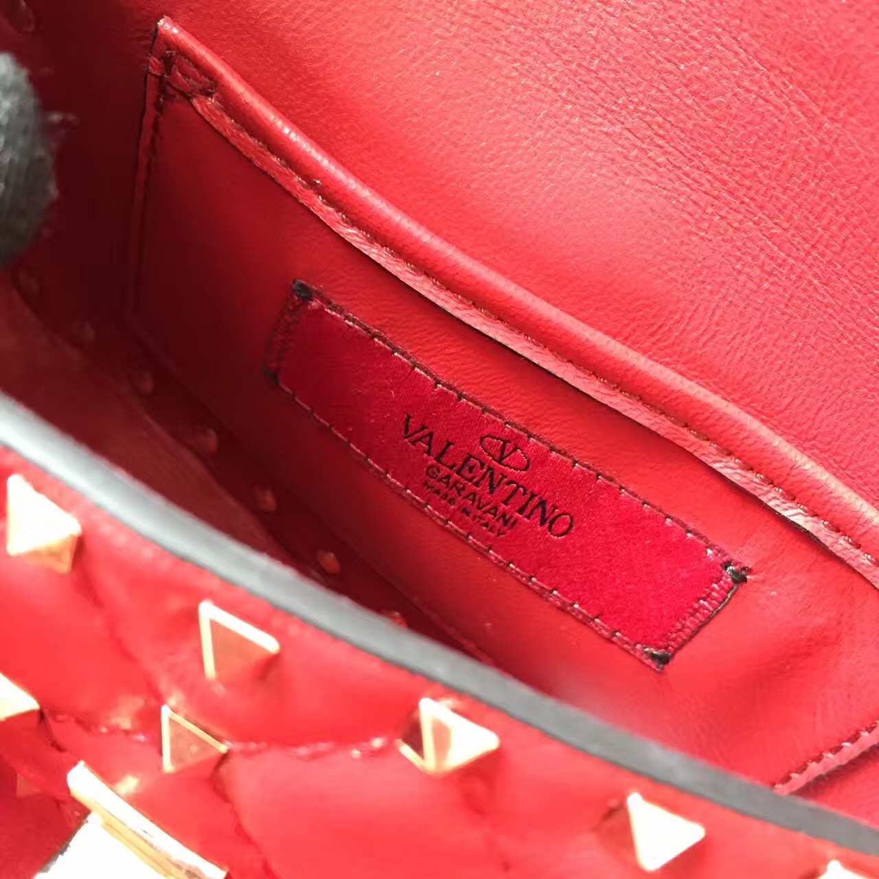 valentino small red rockstud handbags