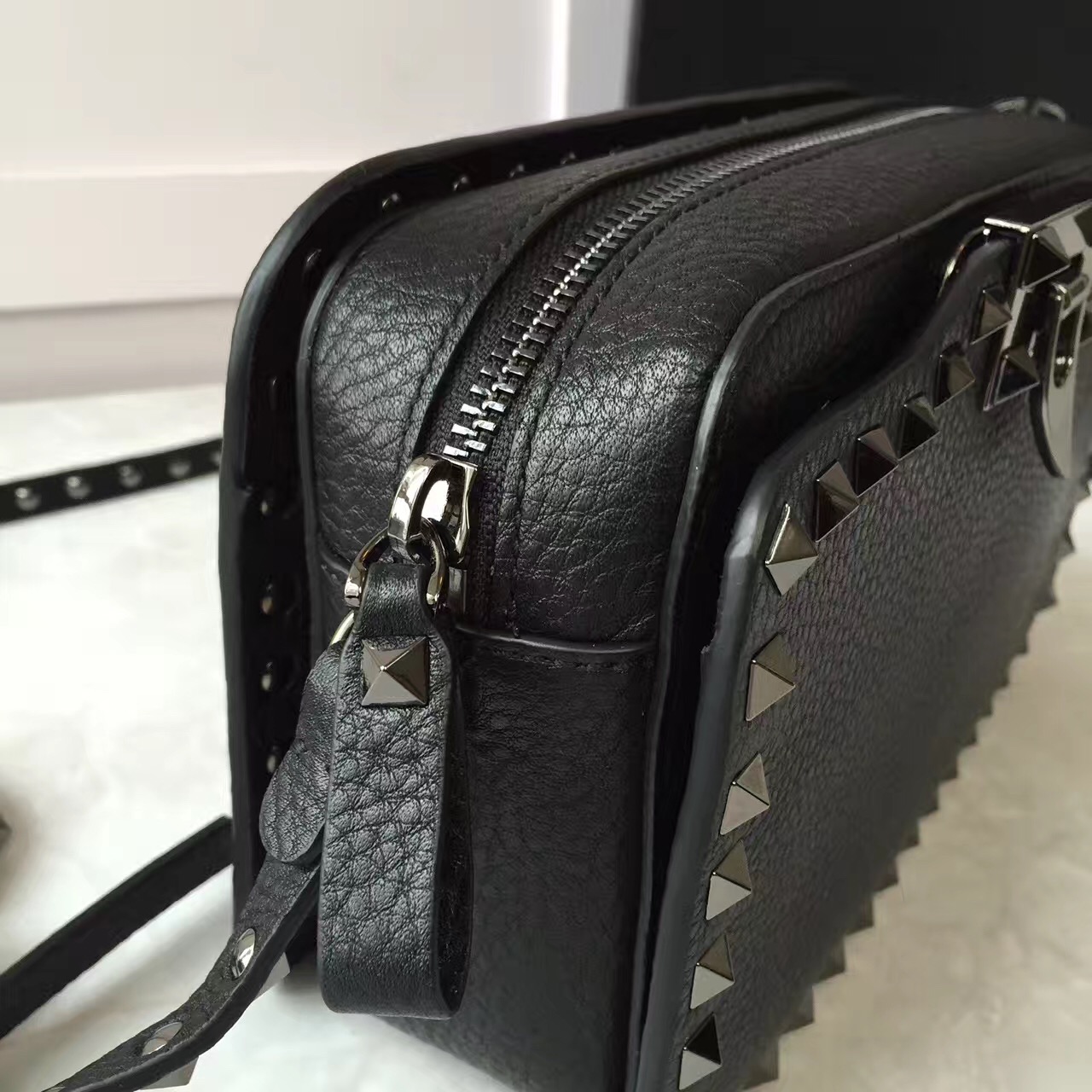 valentino small rockstud shoulder black handbags