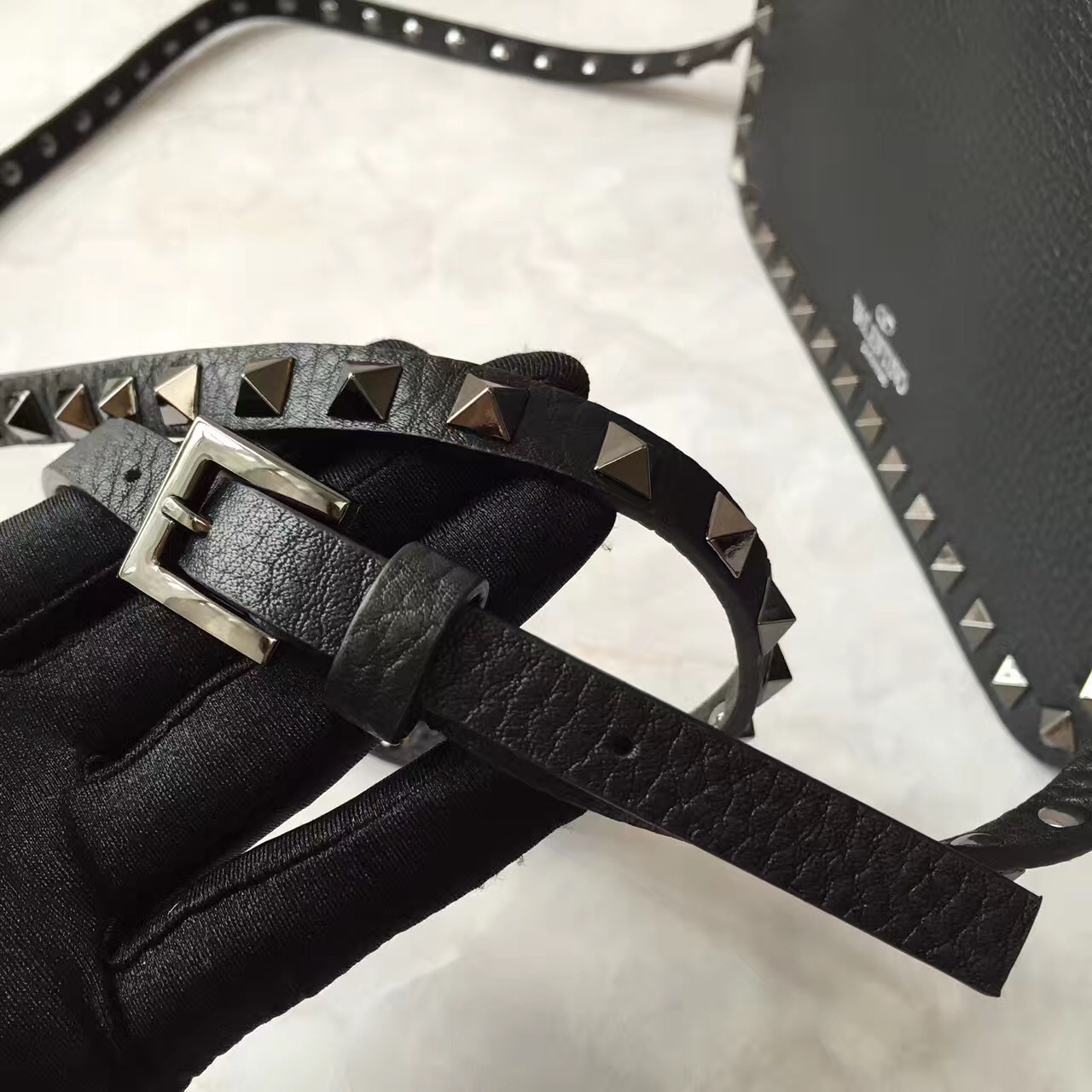 valentino small rockstud shoulder black handbags