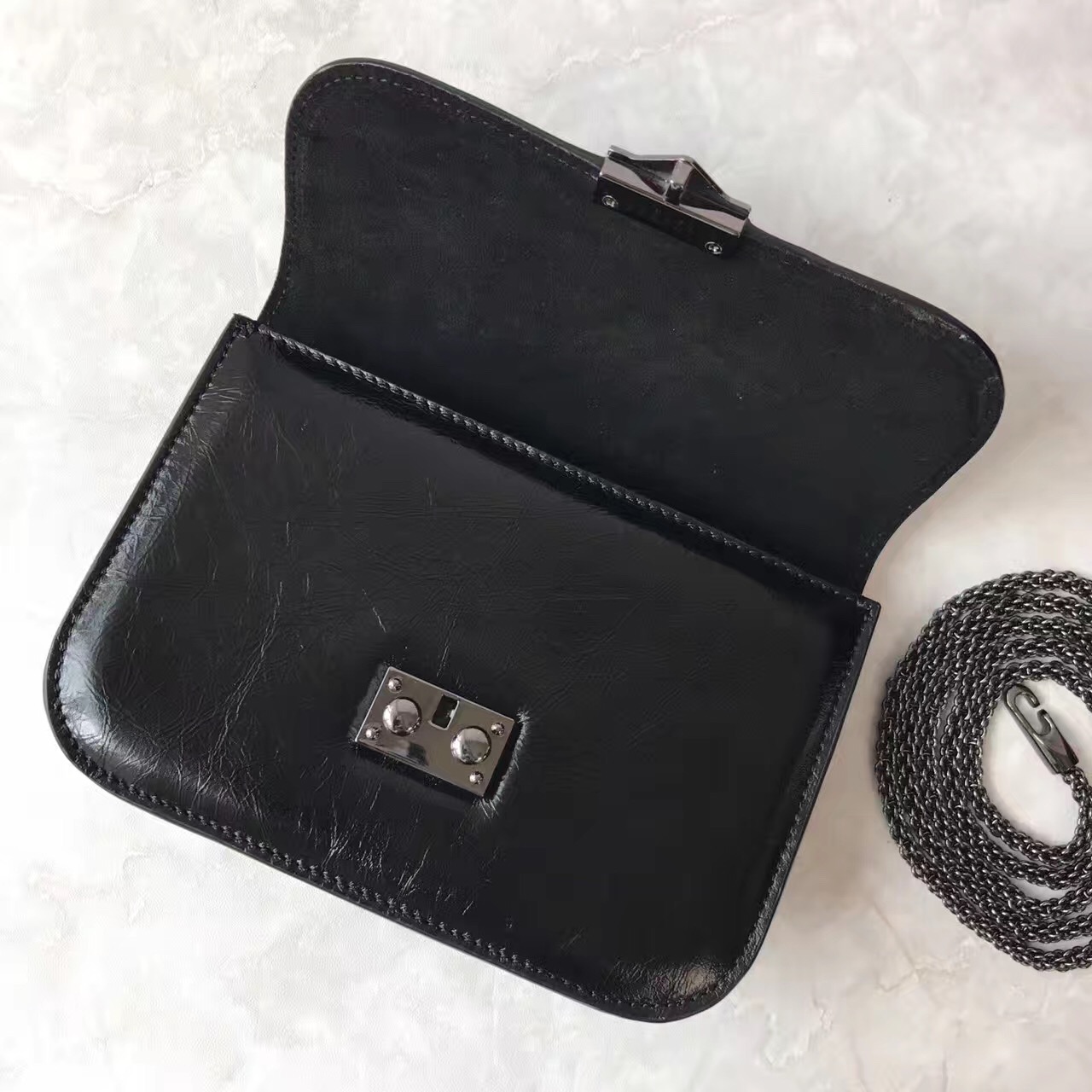 valentino small chain black cross body handbags