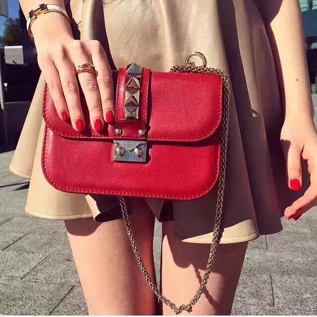 valentino small red body chain cross handbags