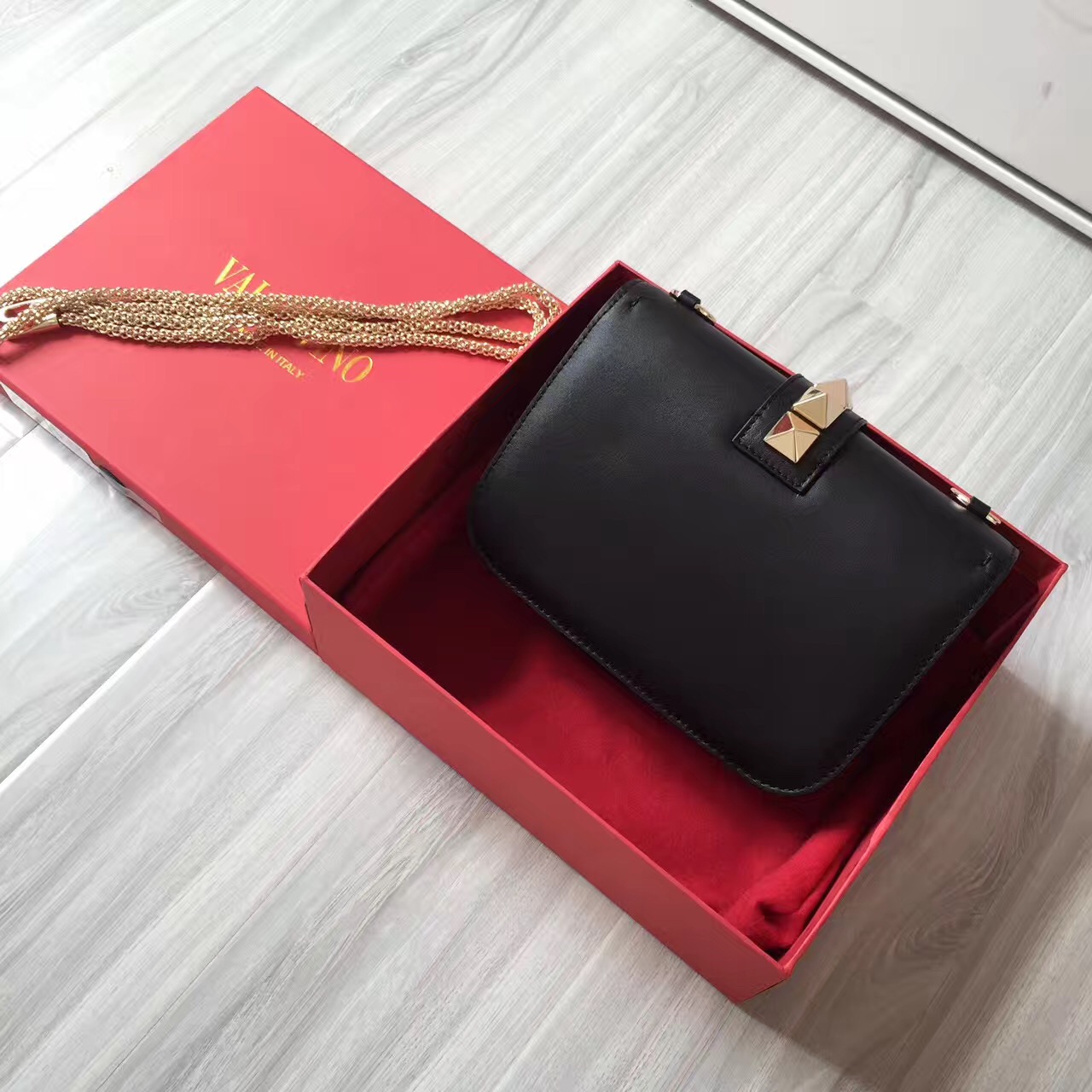 valentino black small body chain cross handbags