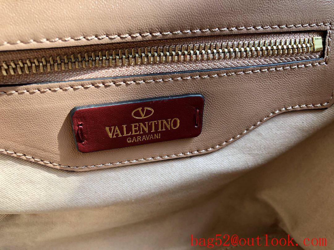 Valentino Rockstud Shoulder Bag Leather Roman Stud Handbag Pink