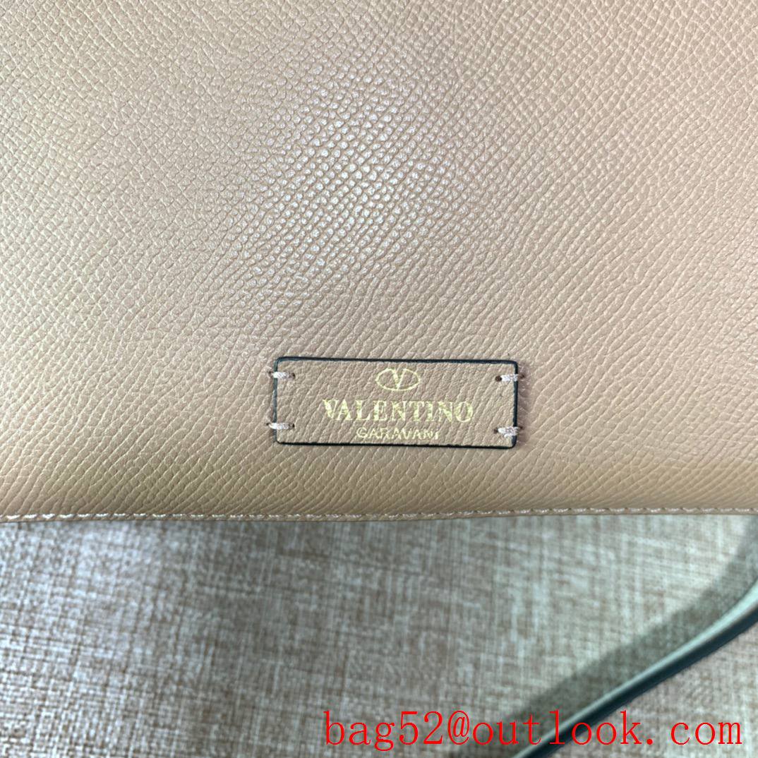 Valentino Small VSLING Calfskin Hobo Bag Leather Handbag Tan