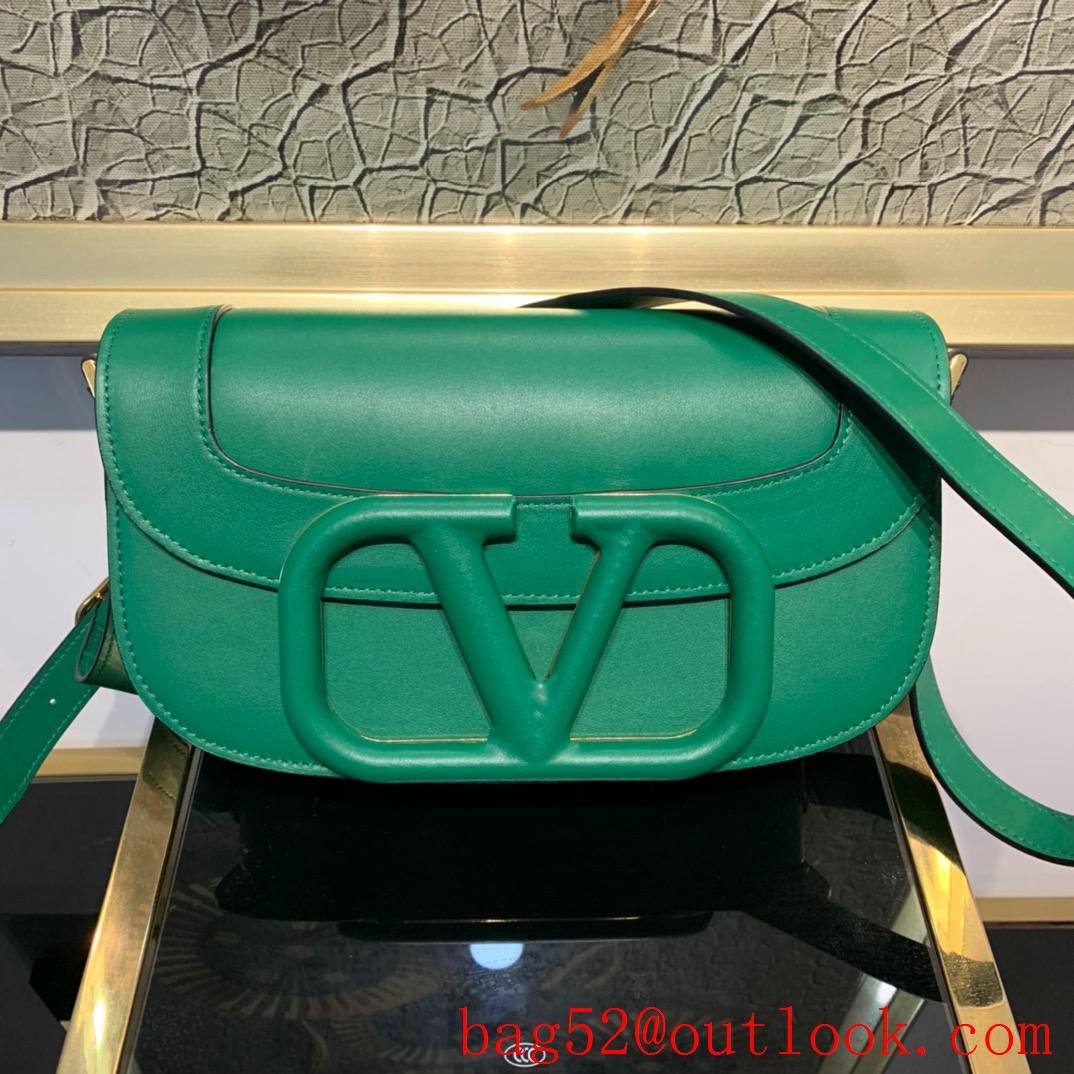 Valentino SuperVee Calfskin Crossbody Bag Shoulder Handbag Green