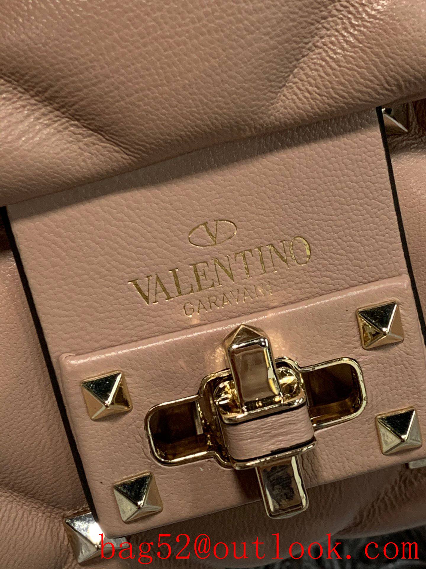 Valentino Candystud Shoulder Bag with Chain Handbag Tan