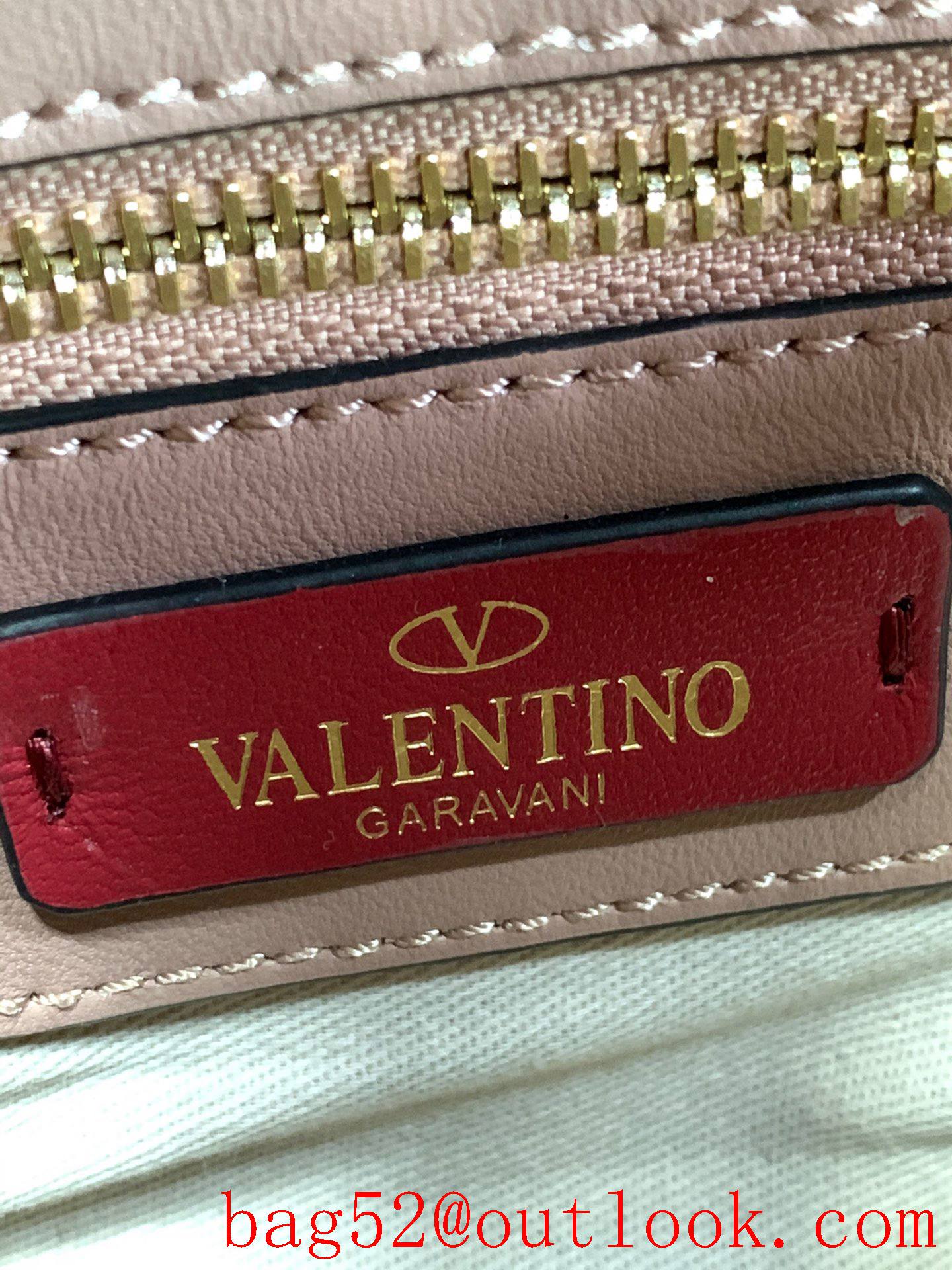 Valentino Candystud Shoulder Bag with Chain Handbag Tan