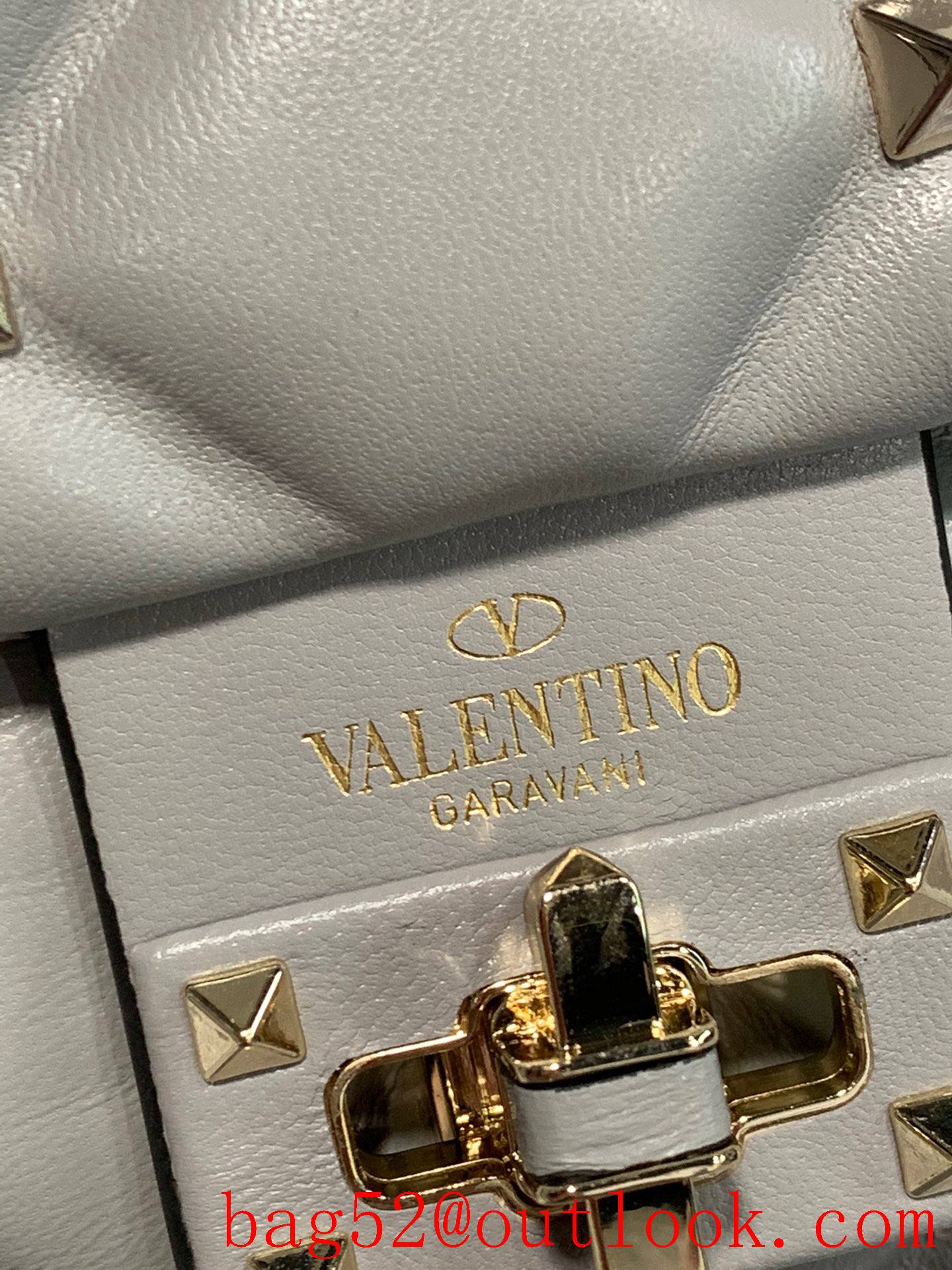 Valentino Candystud Shoulder Bag with Chain Handbag Gray