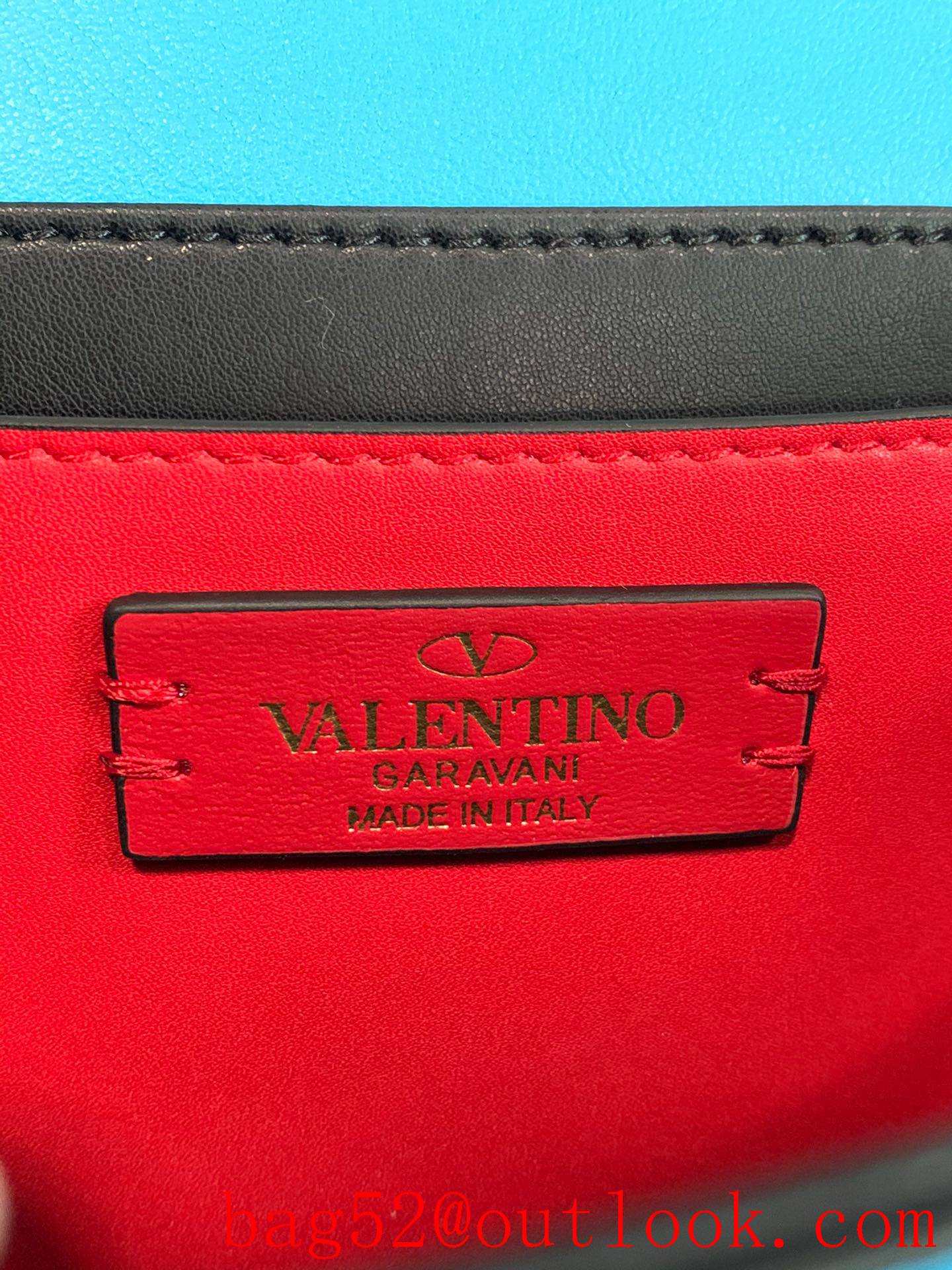 Valentino Small SuperVee Calfskin Crossbody Bag Handbag Blue