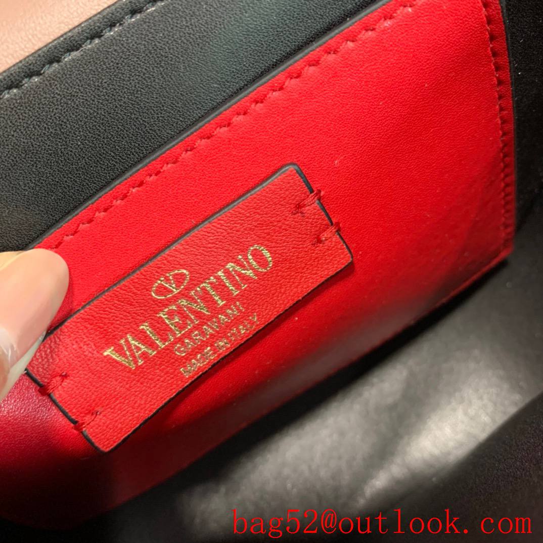 Valentino Small SuperVee Calfskin Crossbody Bag Handbag Apricot