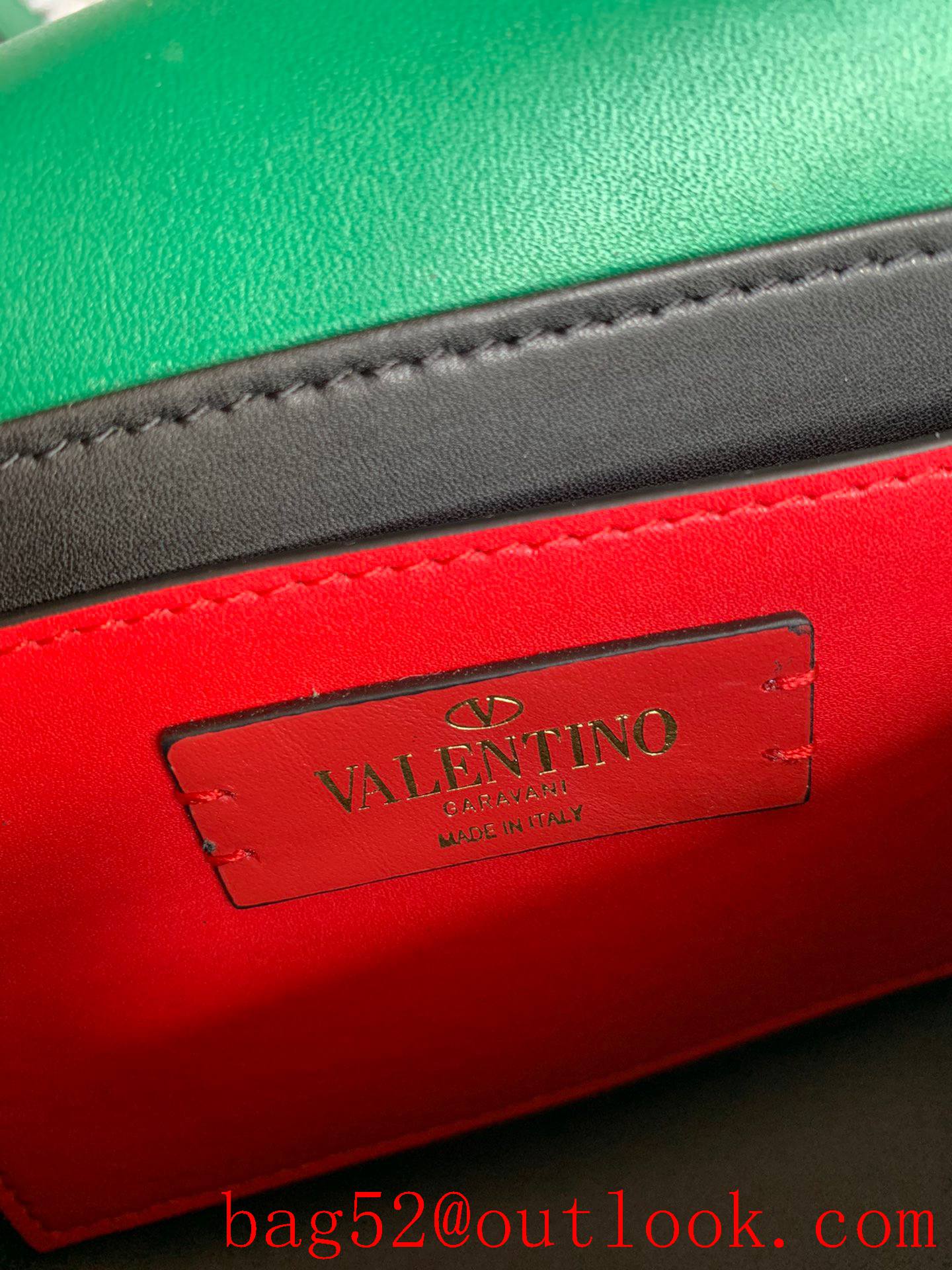 Valentino Small SuperVee Calfskin Crossbody Bag Handbag Green