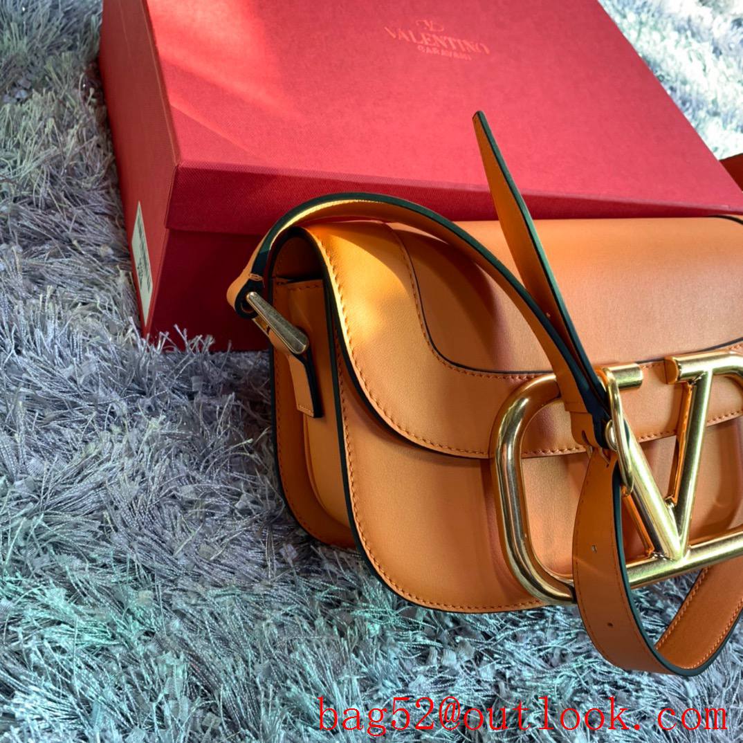 Valentino SuperVee Calfskin Crossbody Bag Shoulder Handbag Orange