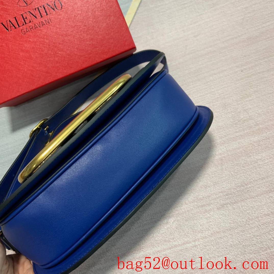 Valentino SuperVee Calfskin Crossbody Bag Shoulder Handbag Navy