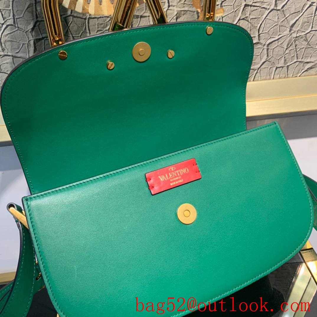 Valentino SuperVee Calfskin Crossbody Bag Shoulder Handbag Green