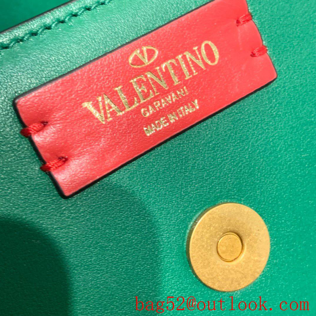 Valentino SuperVee Calfskin Crossbody Bag Shoulder Handbag Green