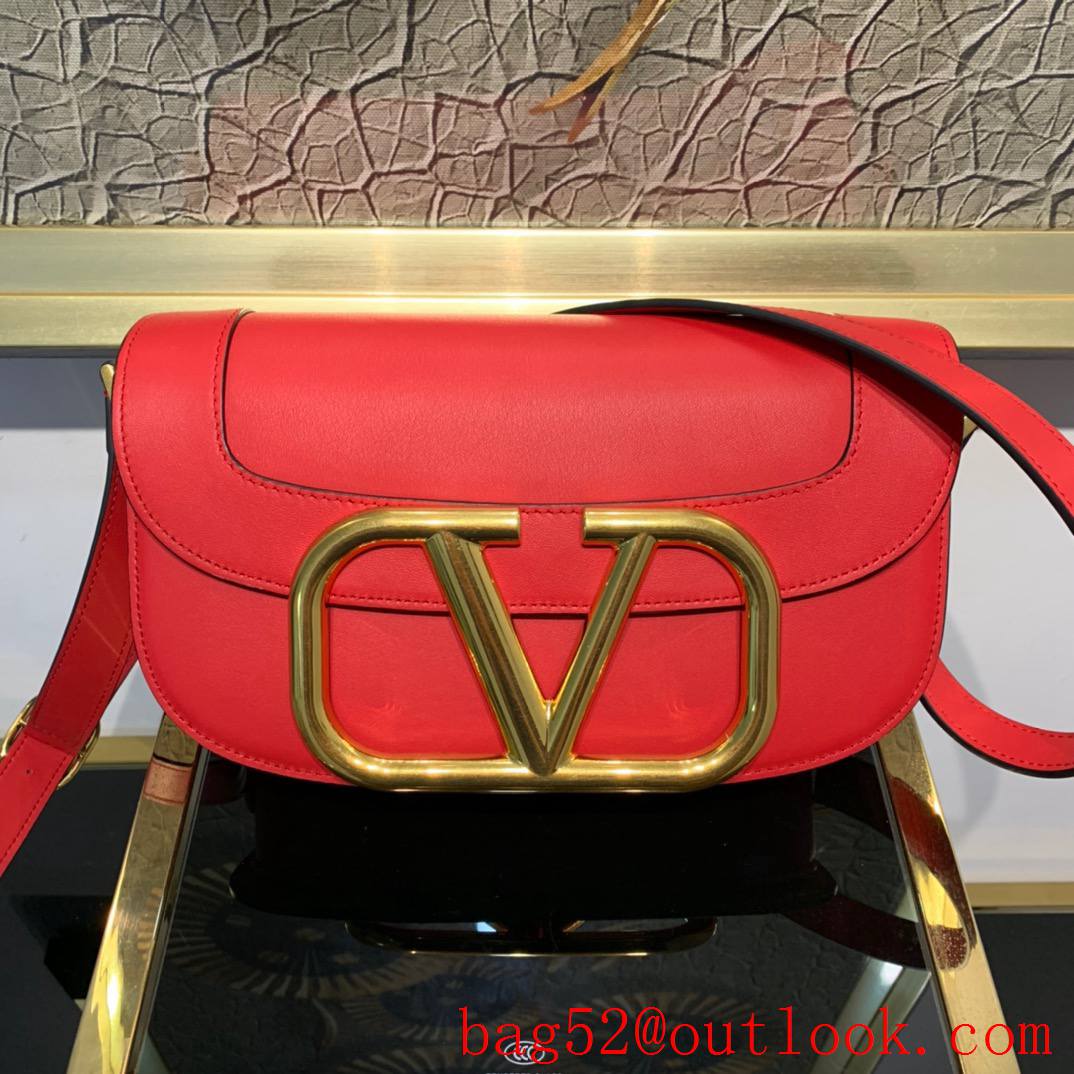 Valentino SuperVee Calfskin Crossbody Bag Shoulder Handbag Red
