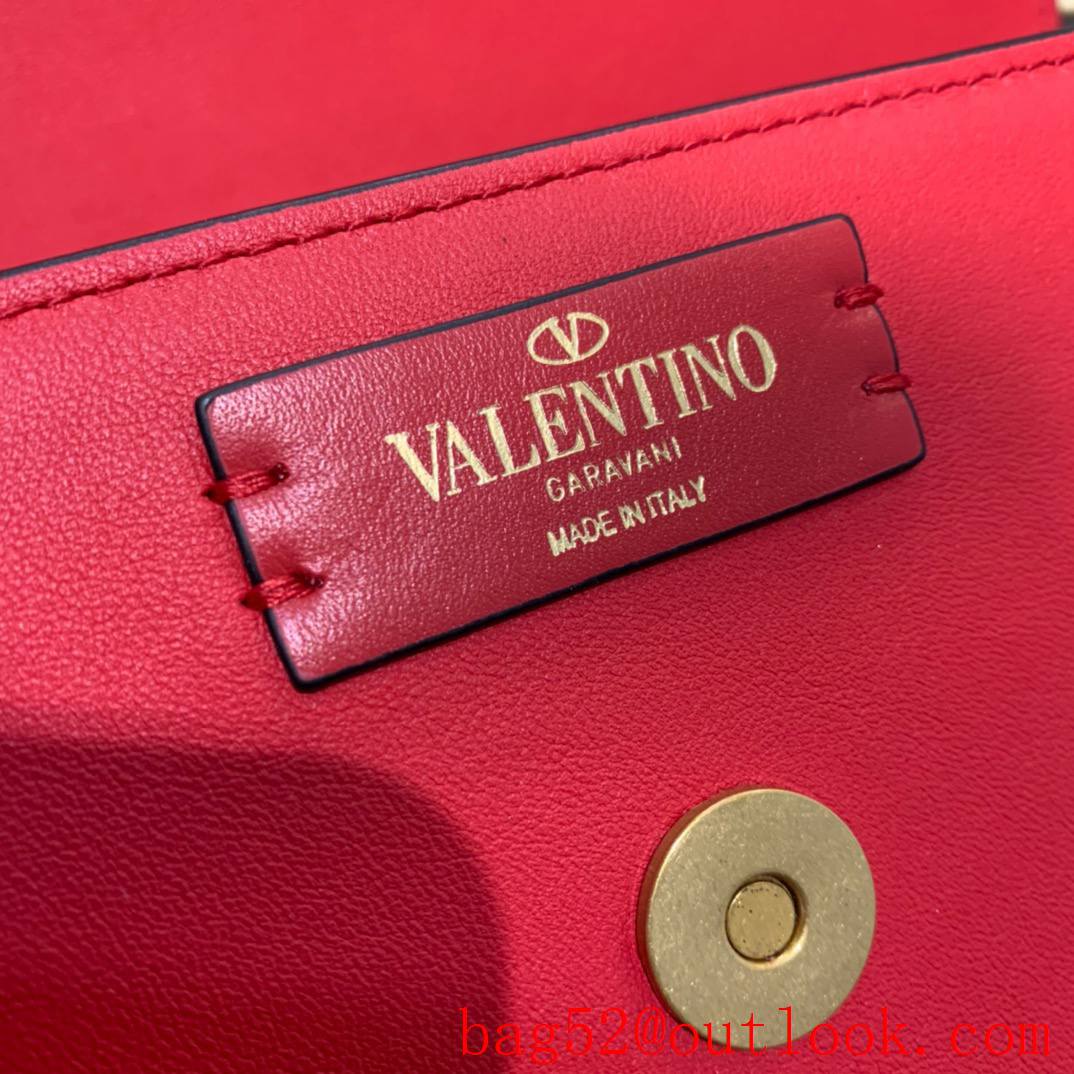 Valentino SuperVee Calfskin Crossbody Bag Shoulder Handbag Red