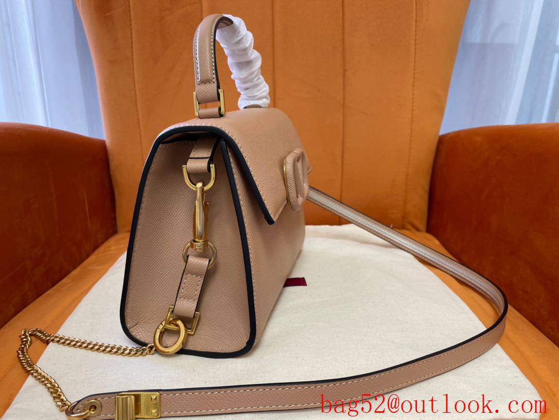 Valentino Garavani VSLING Calfskin Handbag Tote Bag Tan