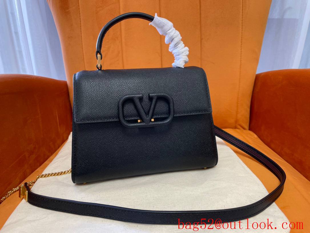Valentino Garavani VSLING Calfskin Handbag Tote Bag Black