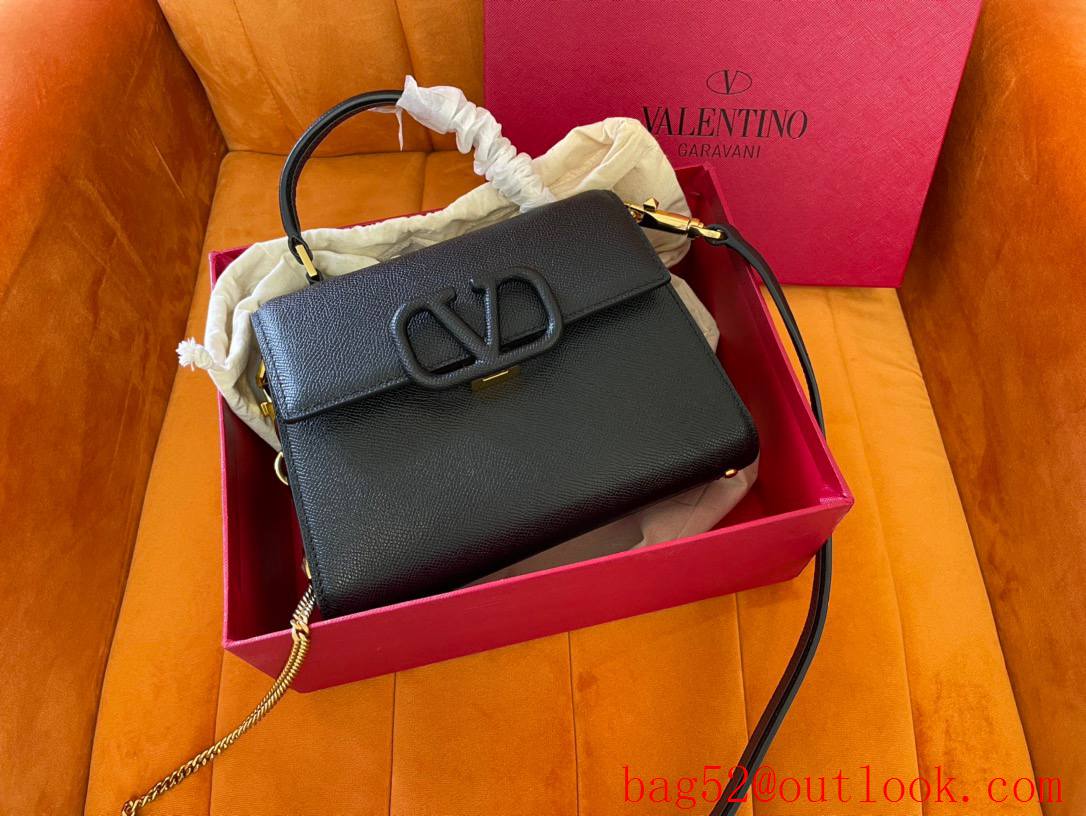 Valentino Garavani VSLING Calfskin Handbag Tote Bag Black