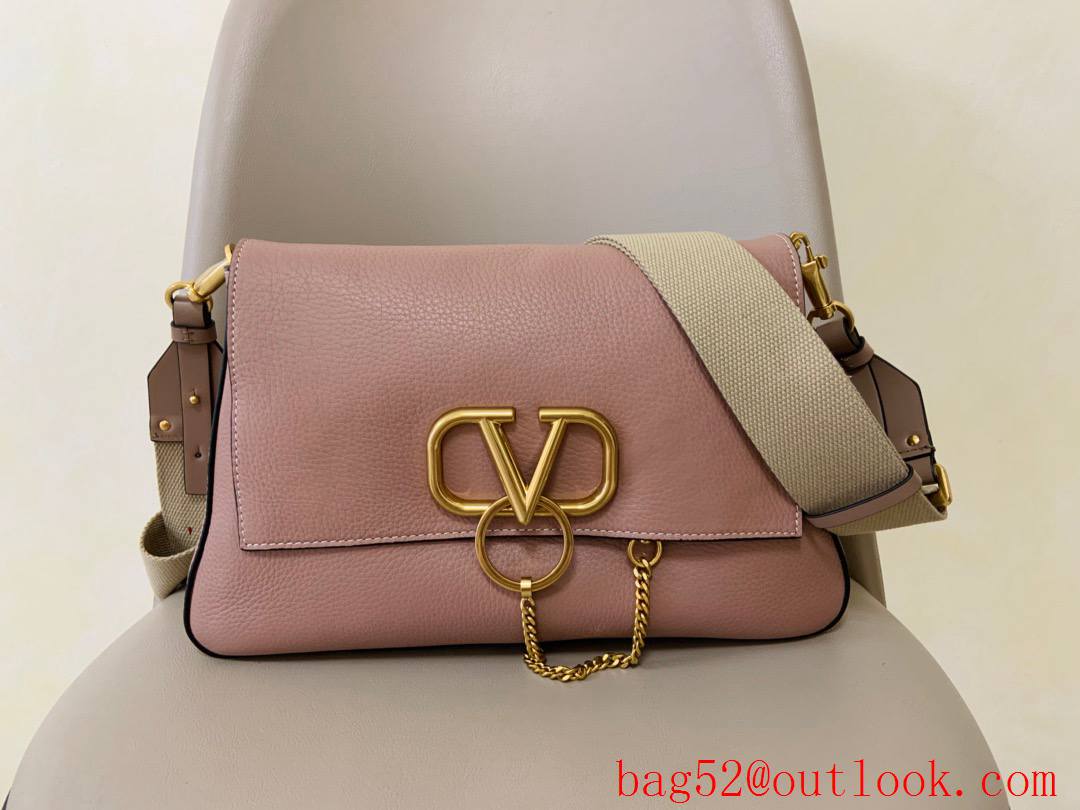 Valentino Garavani VRING Handbag Grainy Calfskin Shoulder Bag Pink