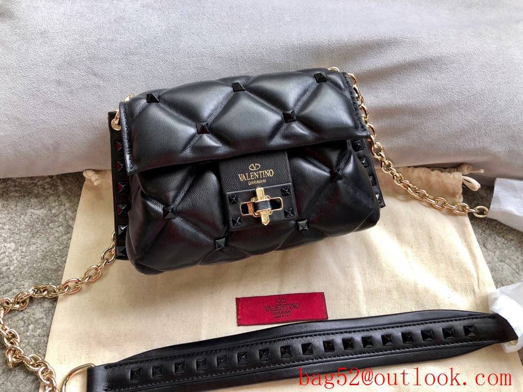 Valentino Garavani Mini Shoulder Bag Rockstud Leather Handbag Black