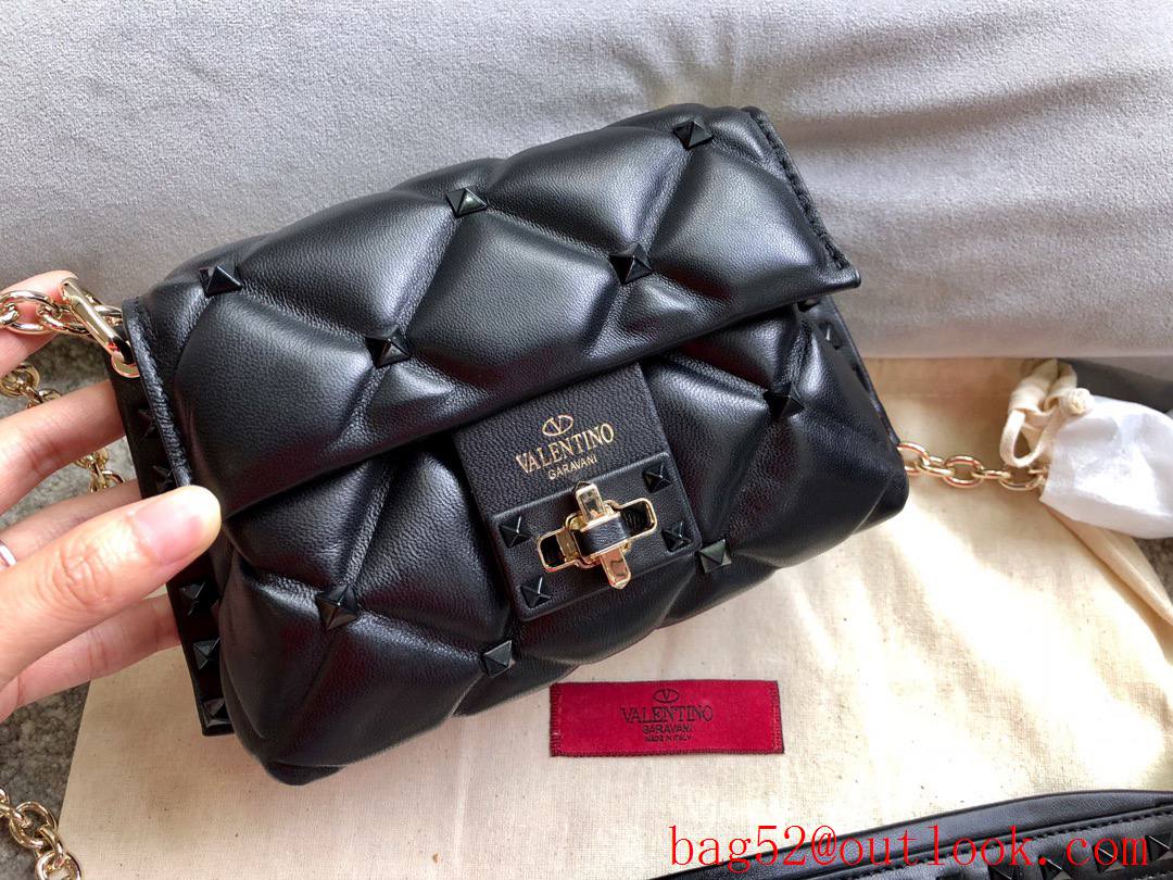 Valentino Garavani Mini Shoulder Bag Rockstud Leather Handbag Black