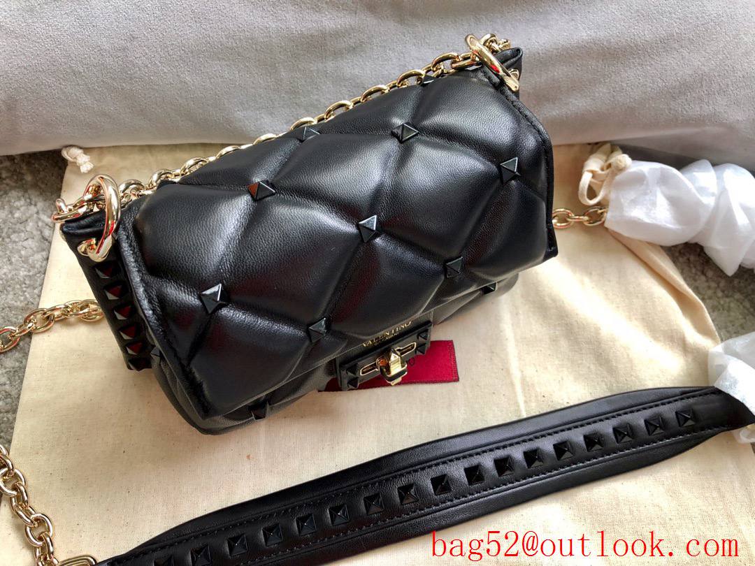 Valentino Garavani Mini Shoulder Bag Rockstud Leather Handbag Black