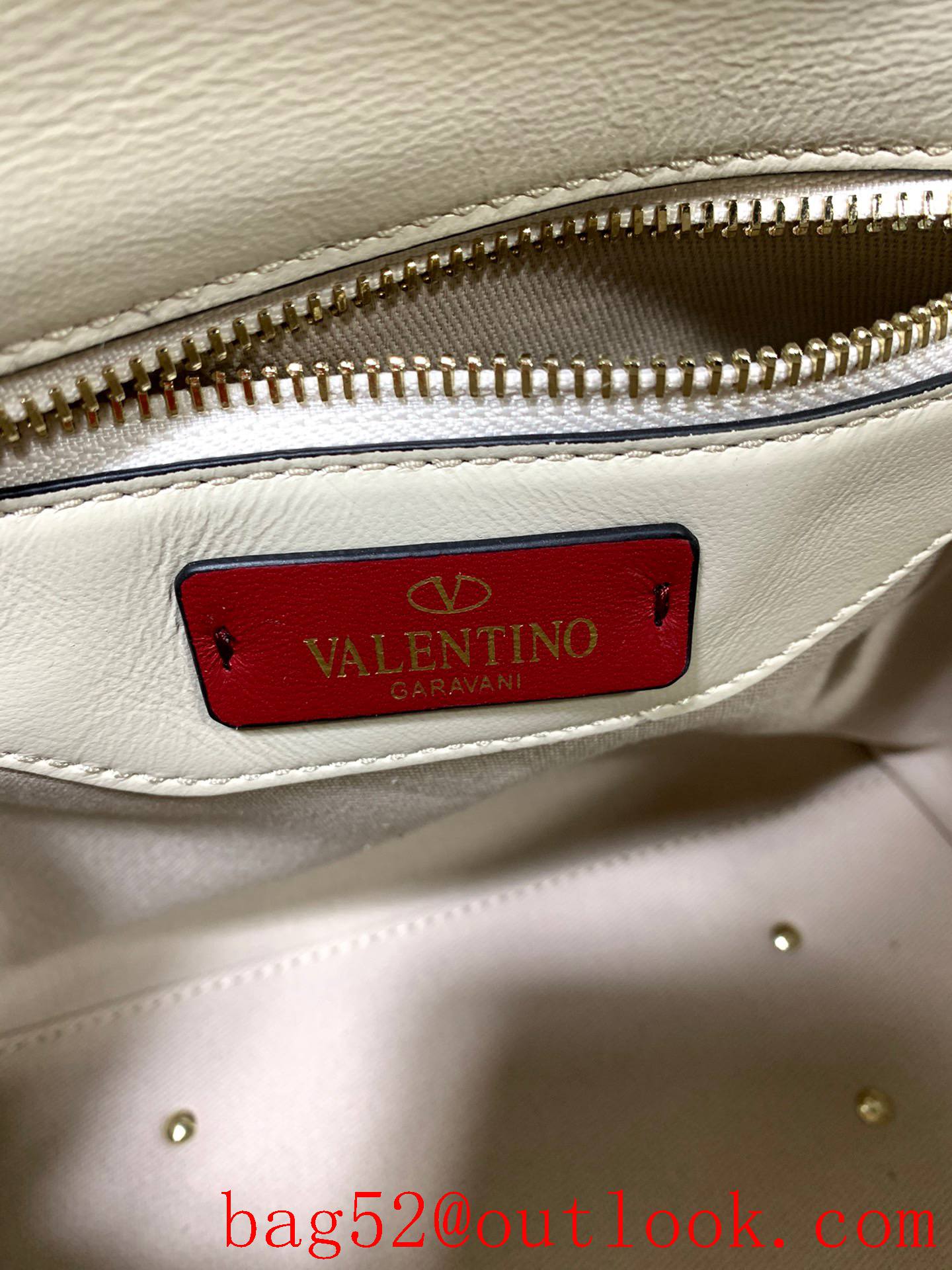 Valentino Candystud Real Leather Bag Handbag Cream