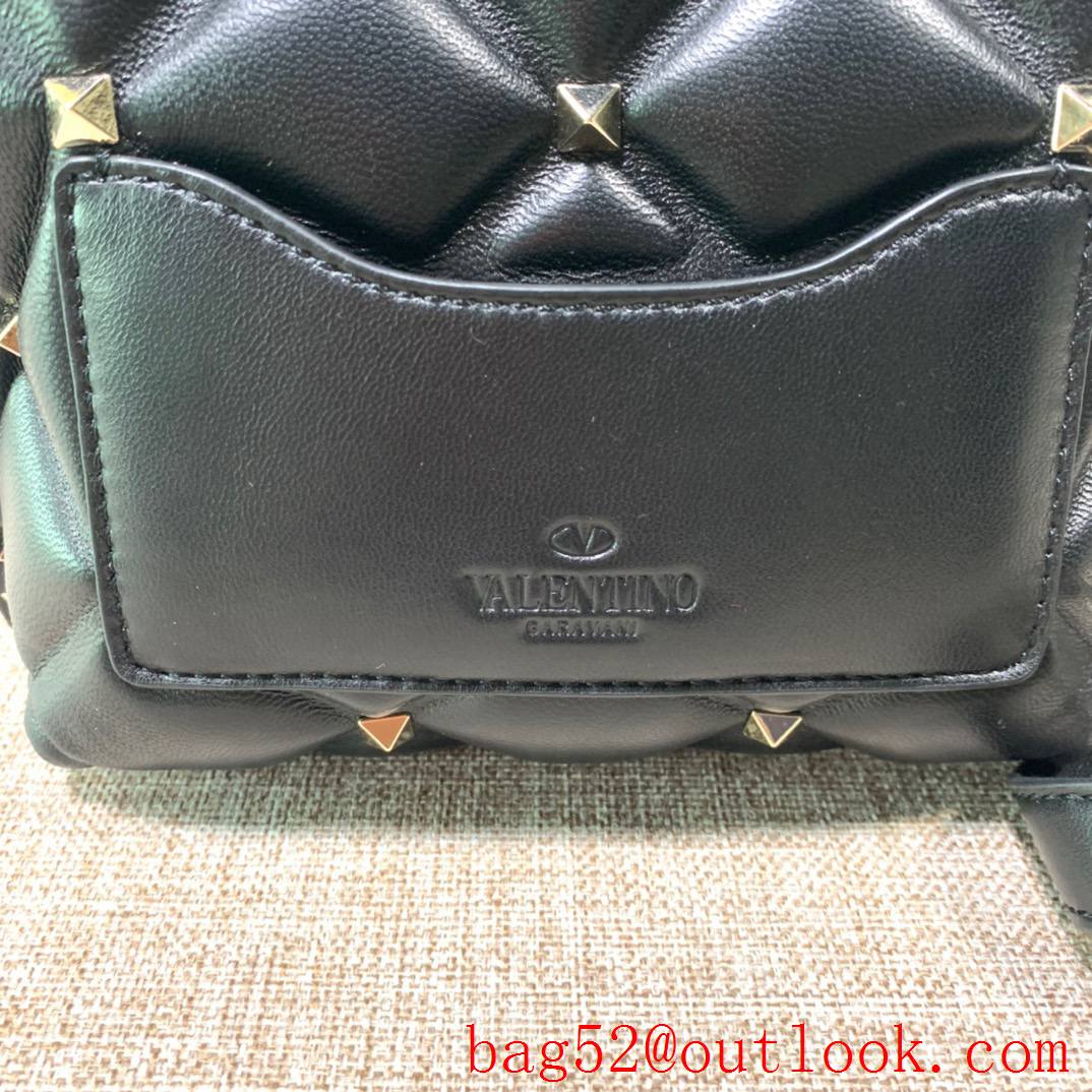 Valentino Candystud mini Real Leather Bag handbag Black