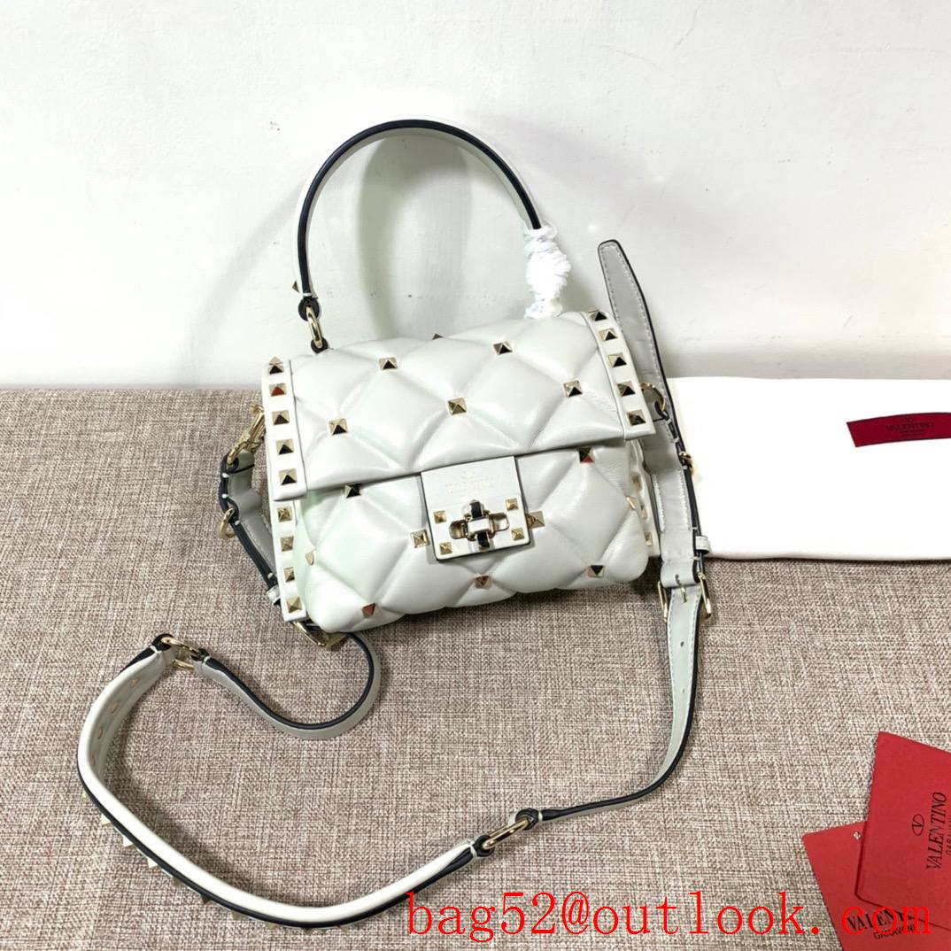 Valentino Candystud mini Real Leather Bag handbag Cream