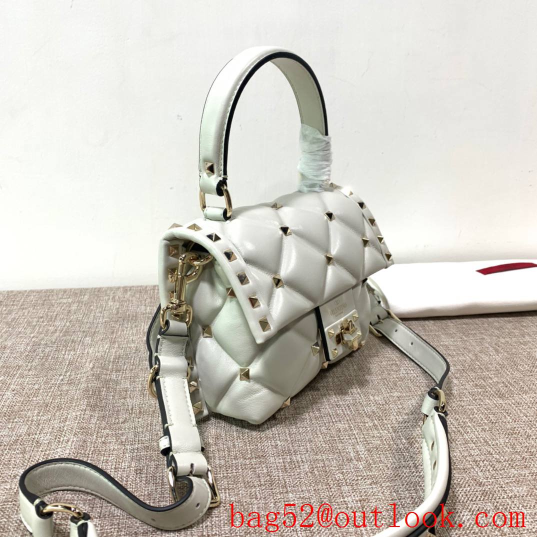 Valentino Candystud mini Real Leather Bag handbag Cream