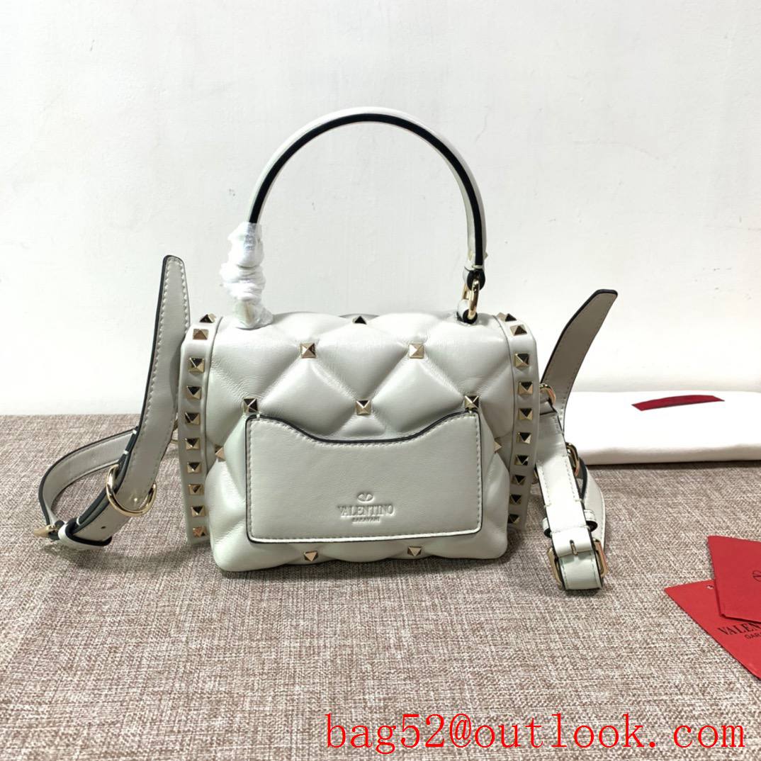 Valentino Candystud mini Real Leather Bag handbag Cream