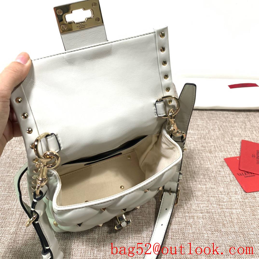 Valentino Candystud mini Real Leather Bag handbag Cream