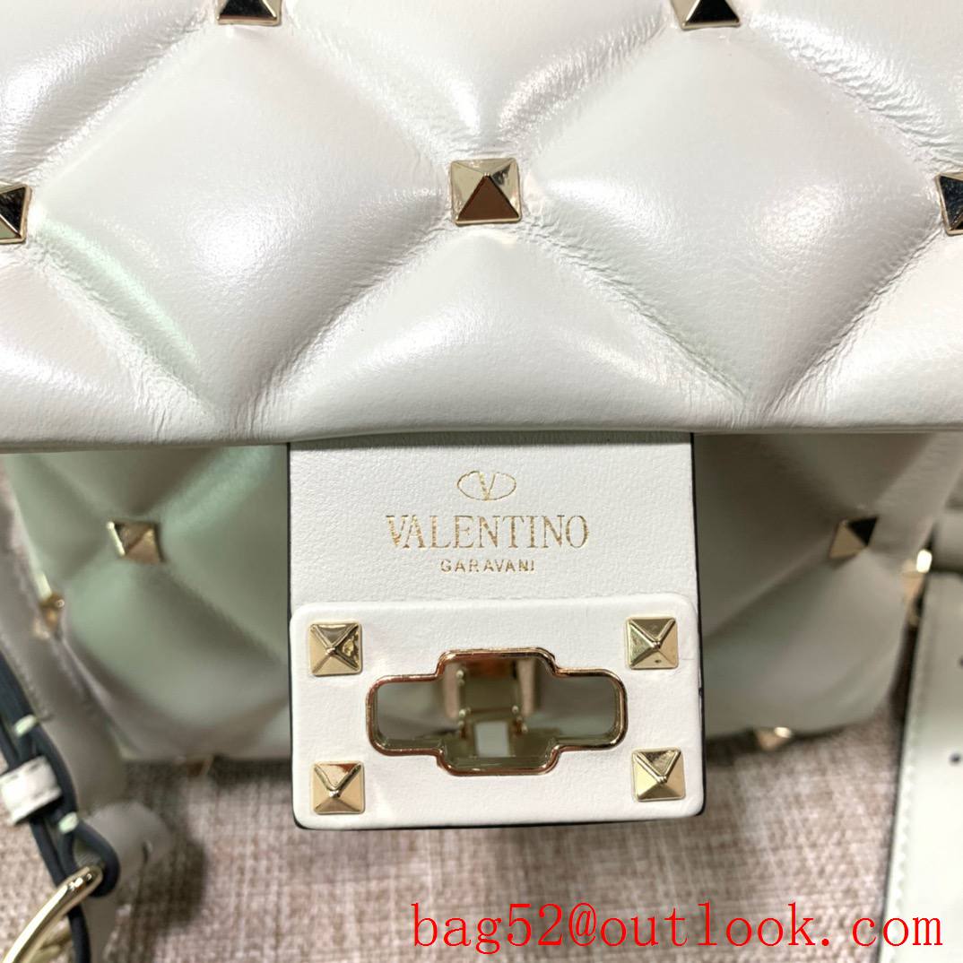 Valentino Candystud mini Real Leather Bag handbag Cream