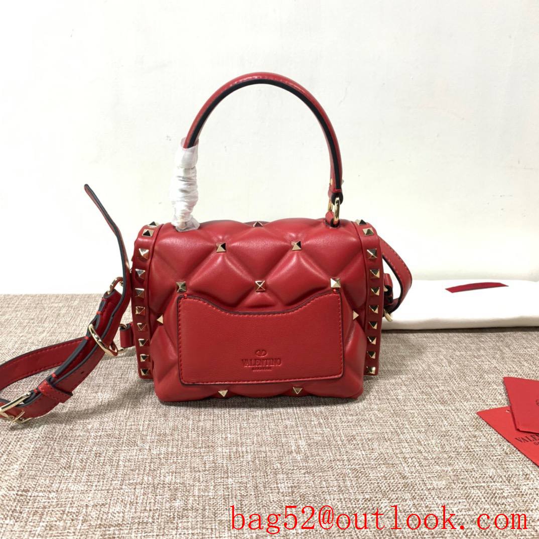 Valentino Candystud mini Real Leather Bag handbag Red