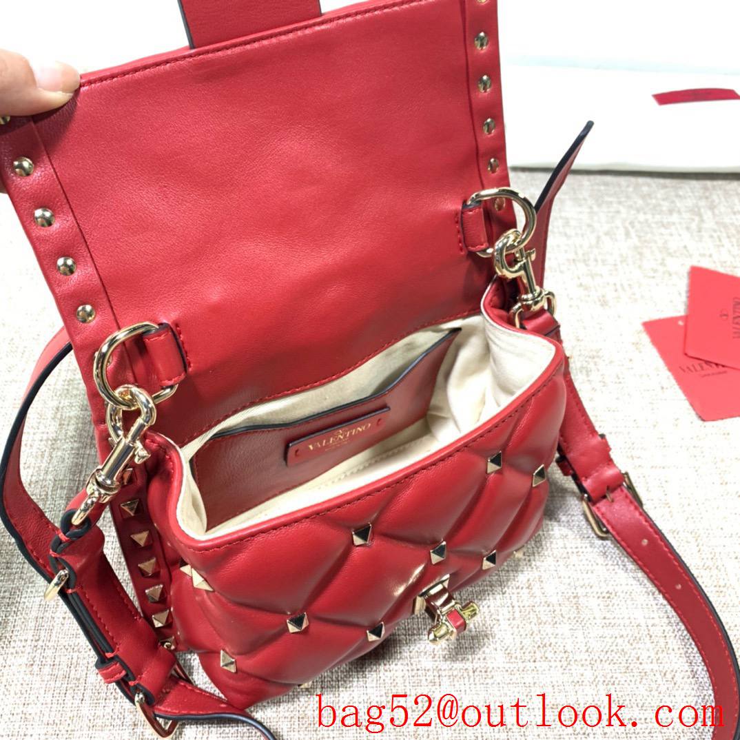 Valentino Candystud mini Real Leather Bag handbag Red