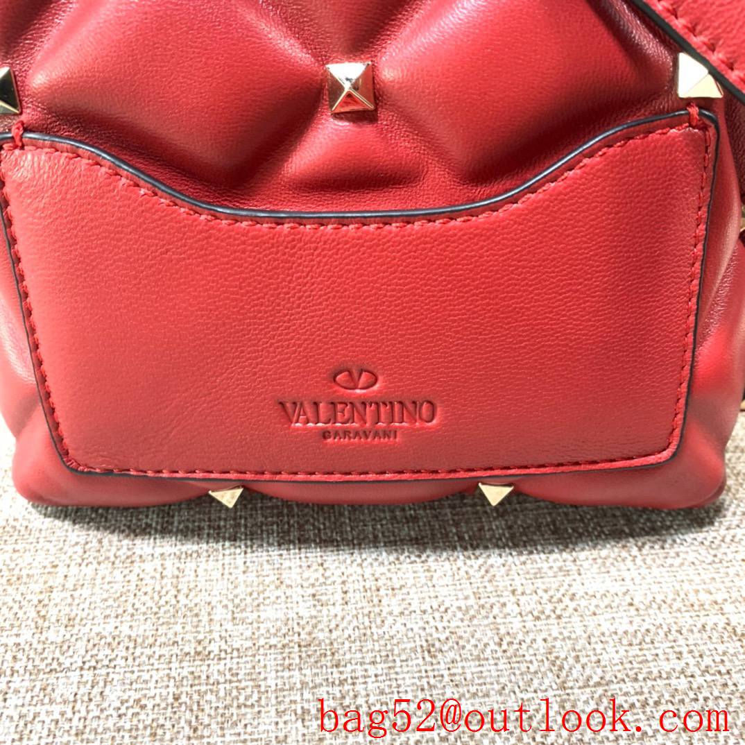 Valentino Candystud mini Real Leather Bag handbag Red