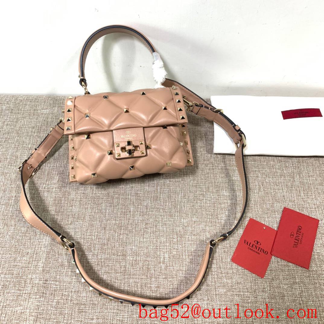 Valentino Candystud mini Real Leather Bag handbag Apricot