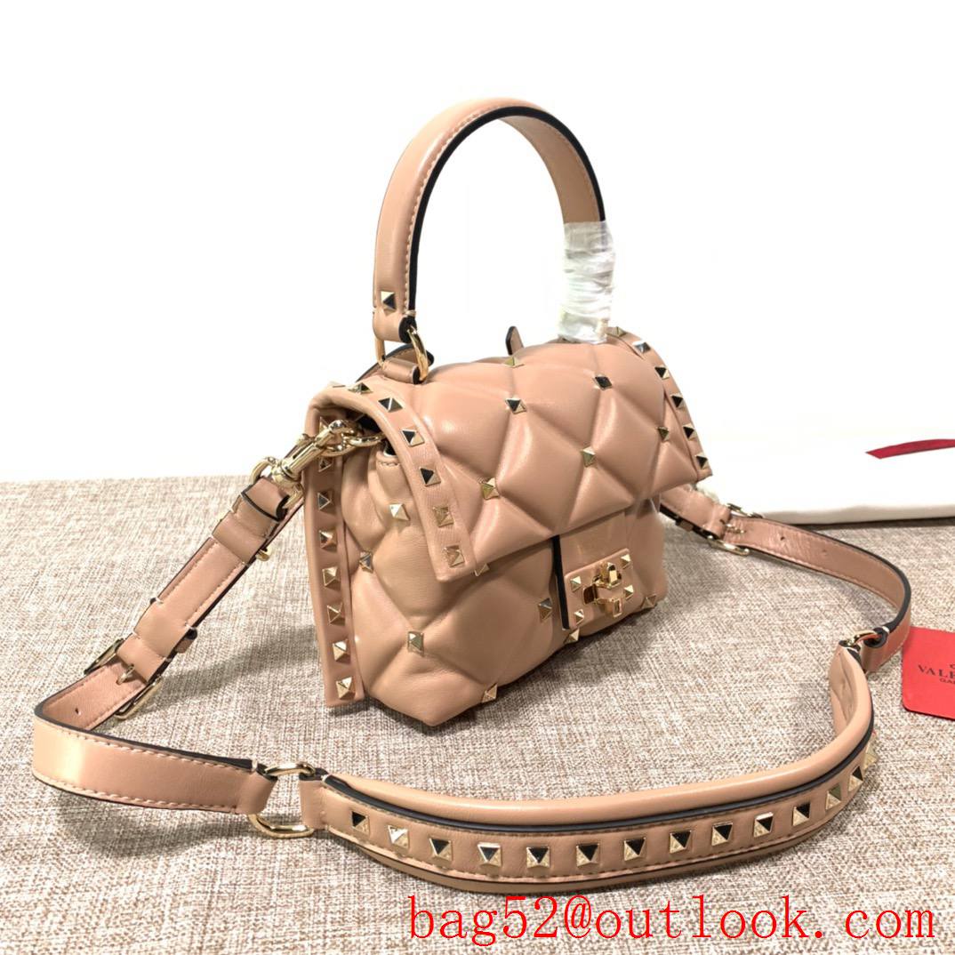 Valentino Candystud mini Real Leather Bag handbag Apricot