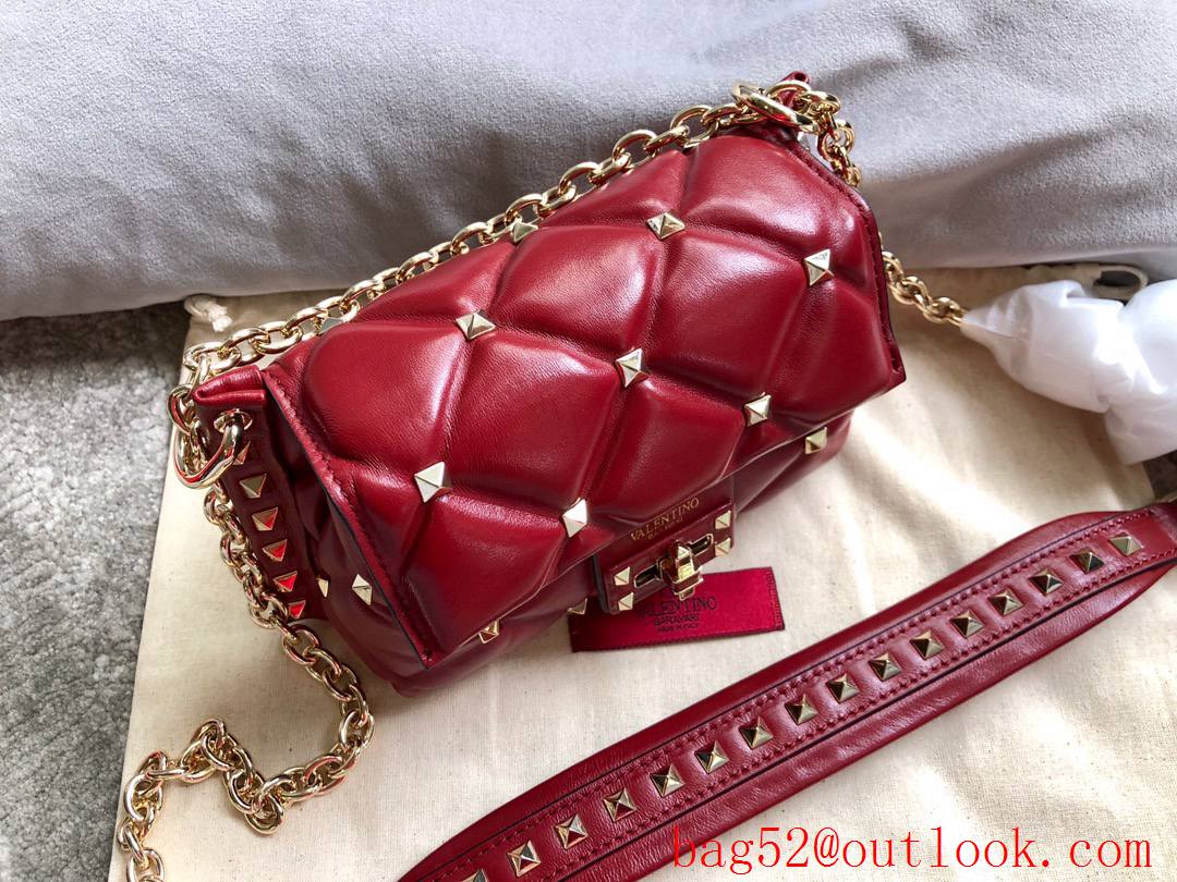 Valentino Garavani Mini Shoulder Bag Rockstud Leather Handbag Red