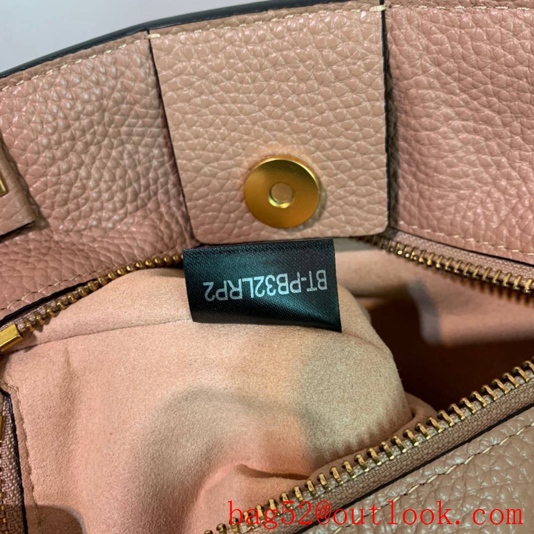 Valentino Rockstud Large Calfskin Shopping Bag Tote Handbag Apricot