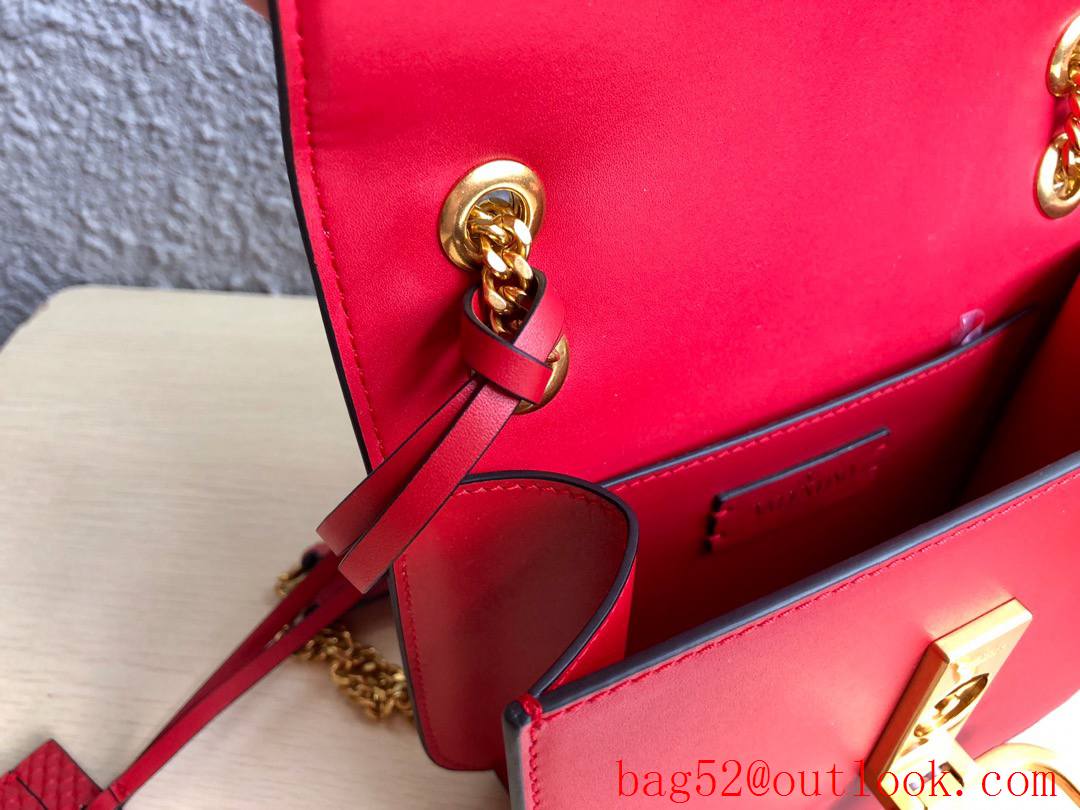 Valentino Garavani VSLING Calfskin Shoulder Bag Leather Handbag Red